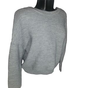 Silver Jeans Co Gray Zig Zag Back Knit Sweater